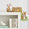 uk.everydayedeals 2Pcs Diamond Painting Door Corner Sign - Easter Bunny
