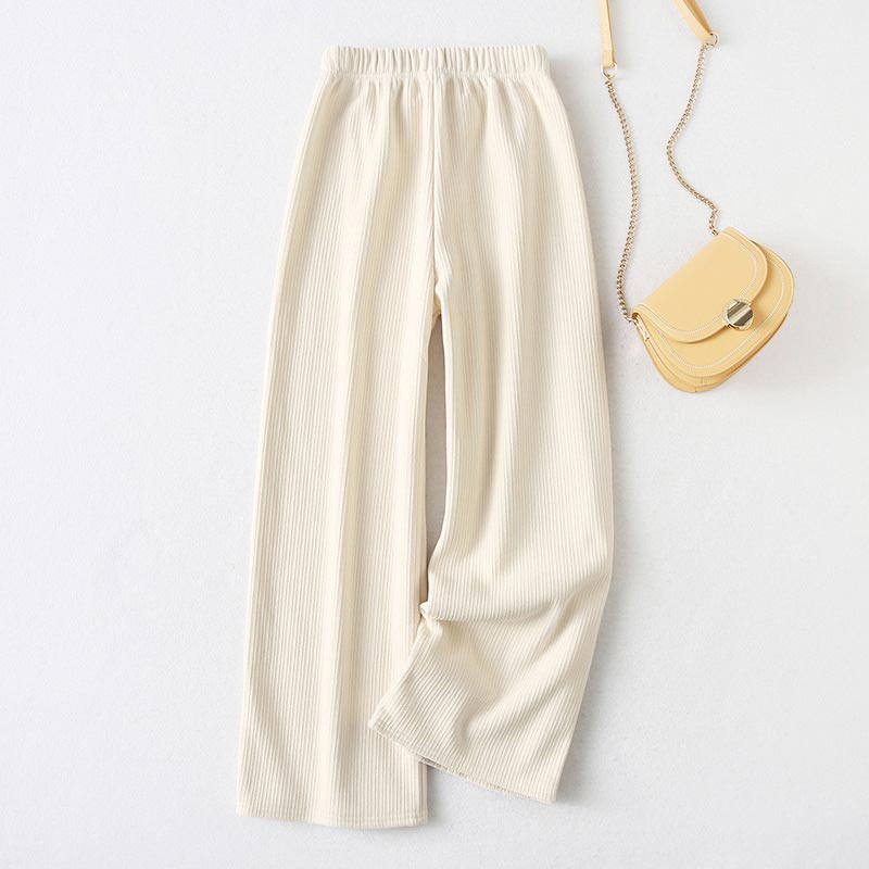 Loose Stripe Lace Up Casual Pants