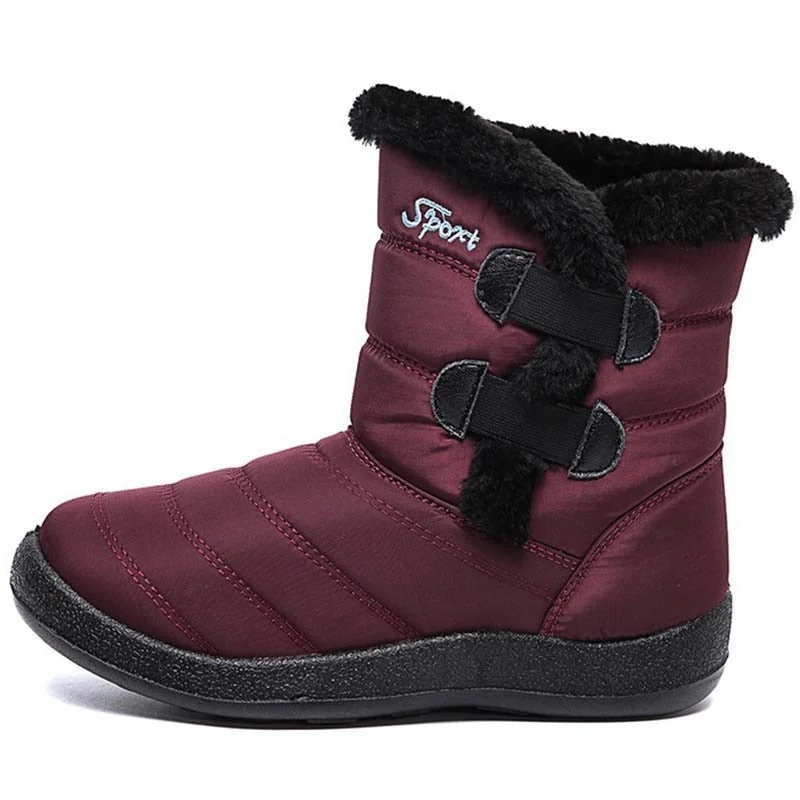 Women'S Winter Boots For Women Shoes 2020 Waterproof Women Ankle Boots With Warm Fur Ladies Shoes New Brand Botas Mujer Size 43