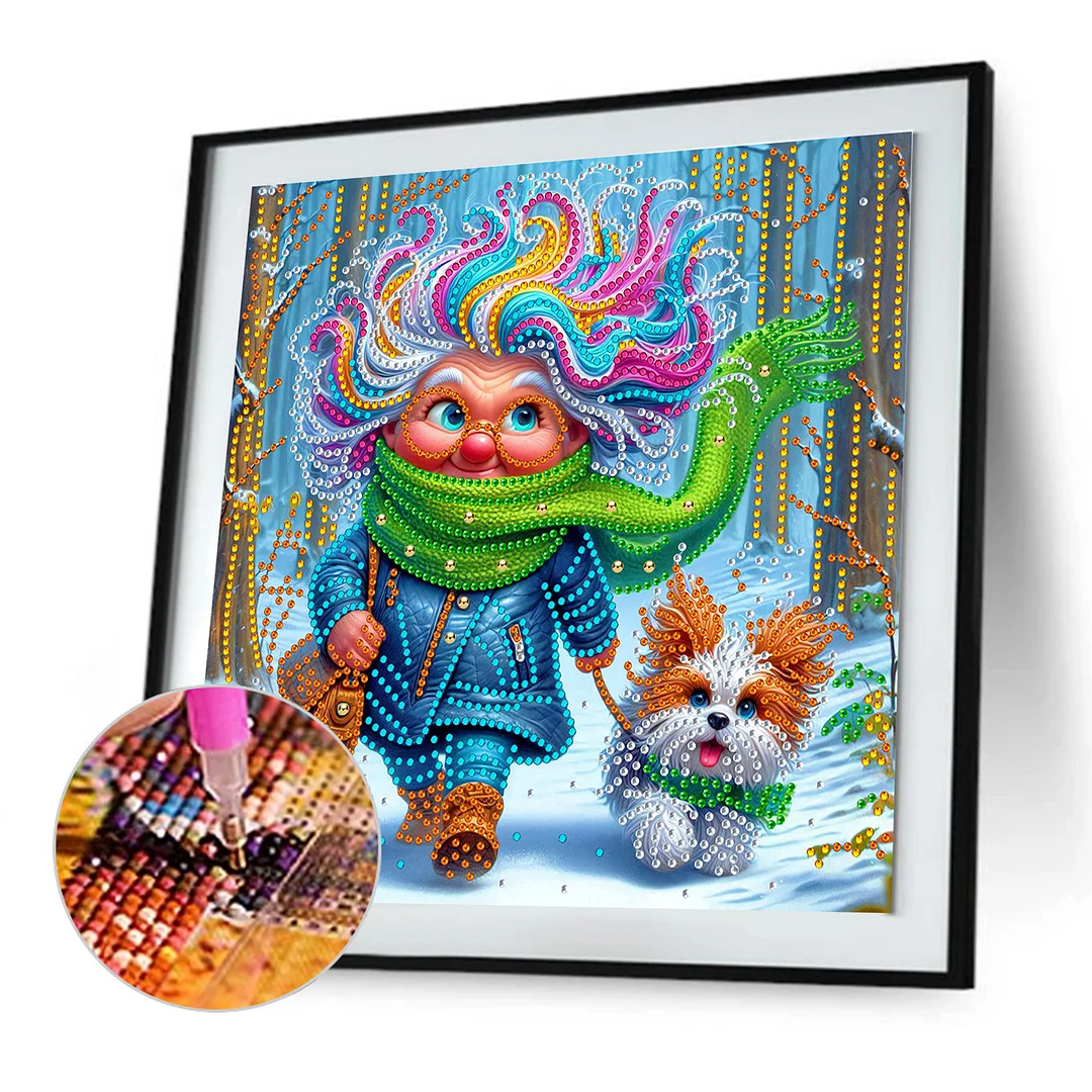 Grandma - Diamond Painting - Partial Special Shaped Drill(Canvas|30*30cm)