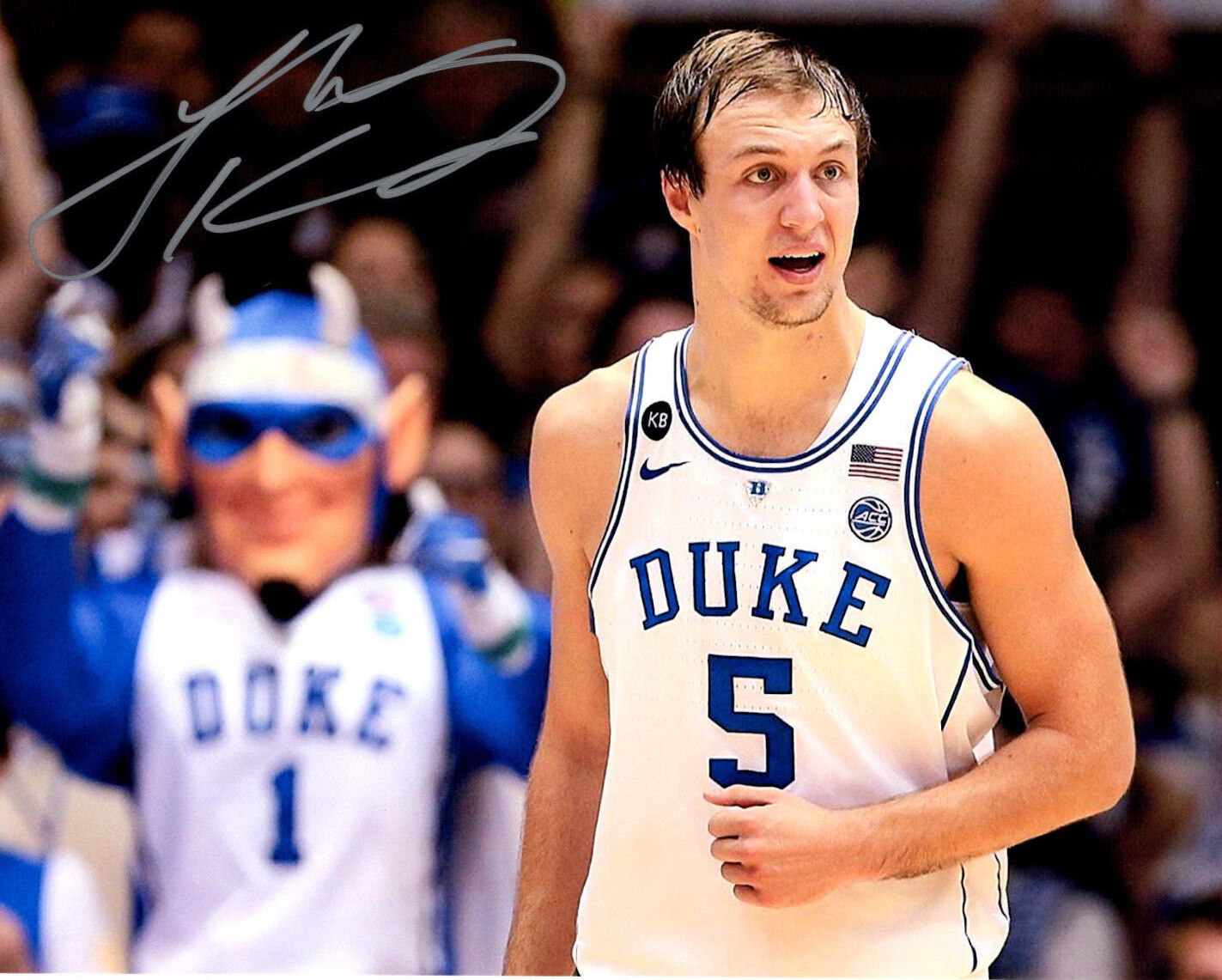 Luke Kennard Autograph Signed Photo Poster painting 8x10 Duke Blue Devils Detroit Pistons COA c