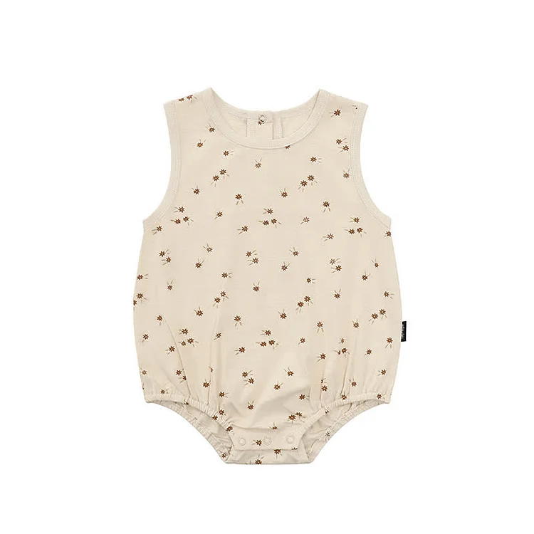 Baby Animal Sleeveless Crew Neck Bodysuit