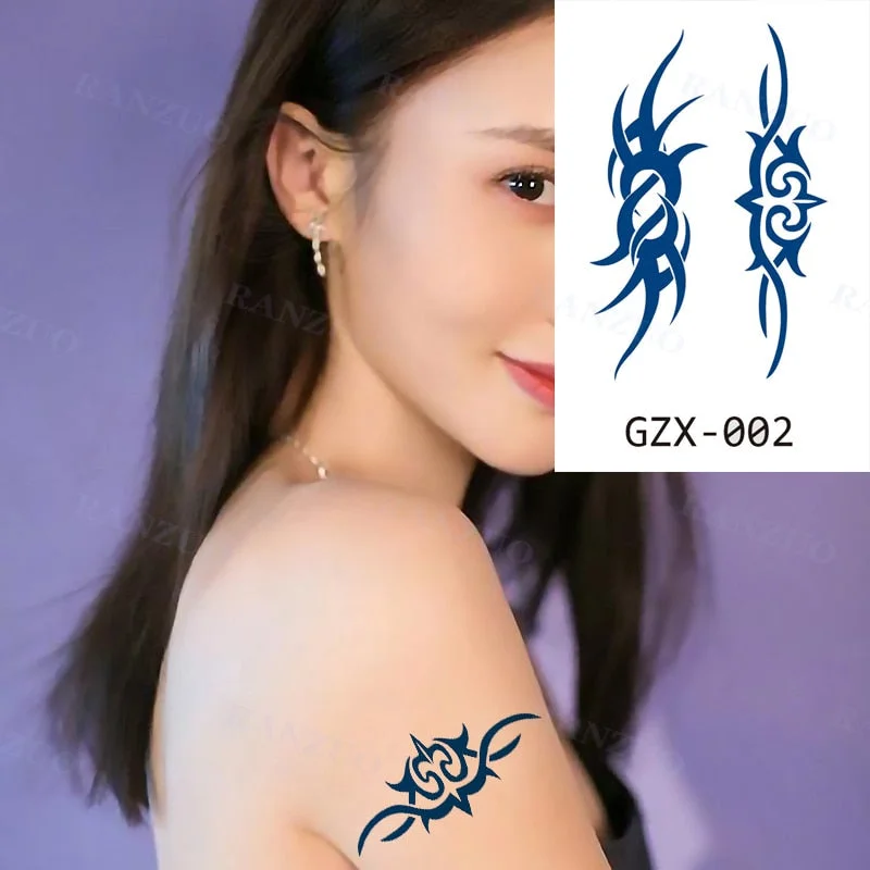 Waterproof Temporary Tattoos Stickers Temporary Tattoo for Women Men Fashion Art Tatoo Sticker Chest Stickers Neck Tattoo Fake