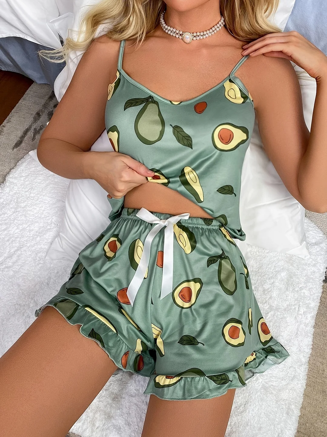 Toloer Toloer Women's Plus-Size Pajamas Print Casual Slip Nightdress Thin Home Clothing Suit-Outfit Ideas