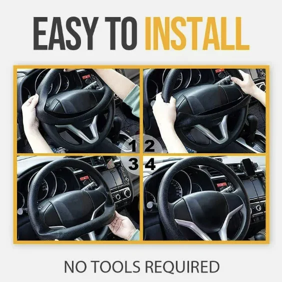 🔥Winter hot sale-48% discount-cool anti-slip silicone steering wheel protective cover