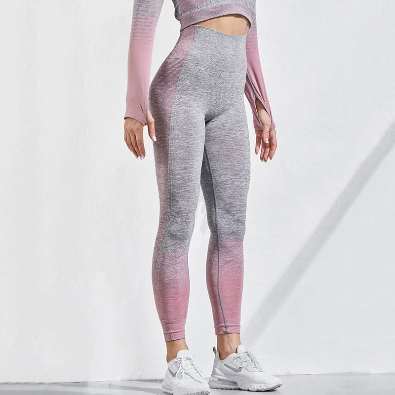 Seamless Fitness Leggings Women Push Up Activewear Leggins Mujer Knitting Workout Jegging Femme