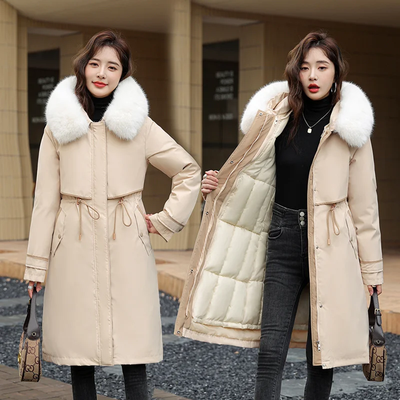Toloer Detachable Long Draw Rope To Collect Waist Pie To Overcome Cotton-Padded Jacket 2023 New Korean Version Fashion Warm Down Cotton-Padded Clothes Female Tide-Outfit Ideas