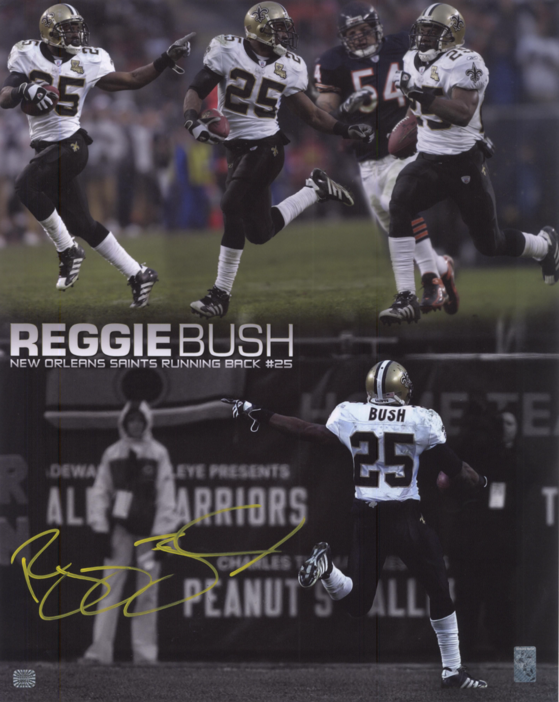 Reggie Bush signed autographed 16x20 Photo Poster painting! New Orleans Saints! AMCo! 12126