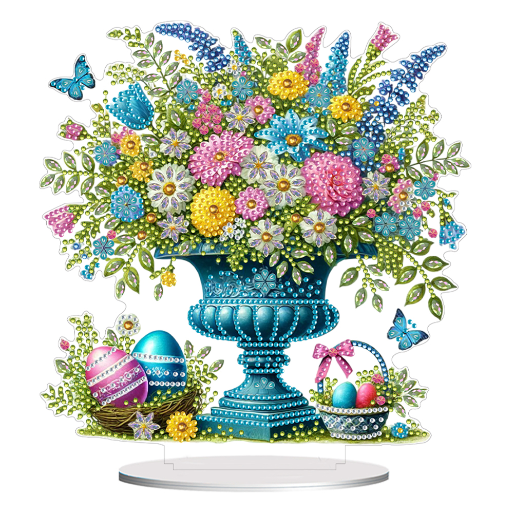 Special Shape Easter Egg Vase Diamond Painting Desktop Ornaments for Home