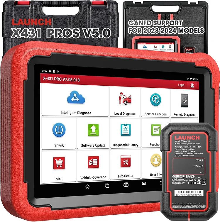 LAUNCH X431 PROS V5.0 OE-Level Full System Diagnostic Tool Support Guided Functions with 2 Years Free Update