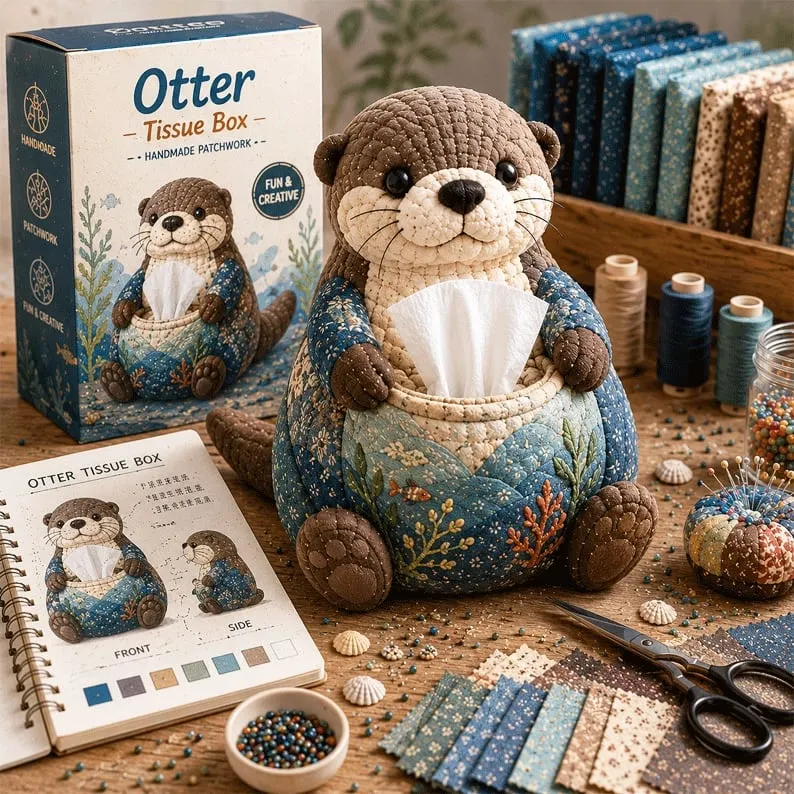 ⚡New Arrival🧵DIY Animal-Themed Patchwork-Style Tissue Box Kit