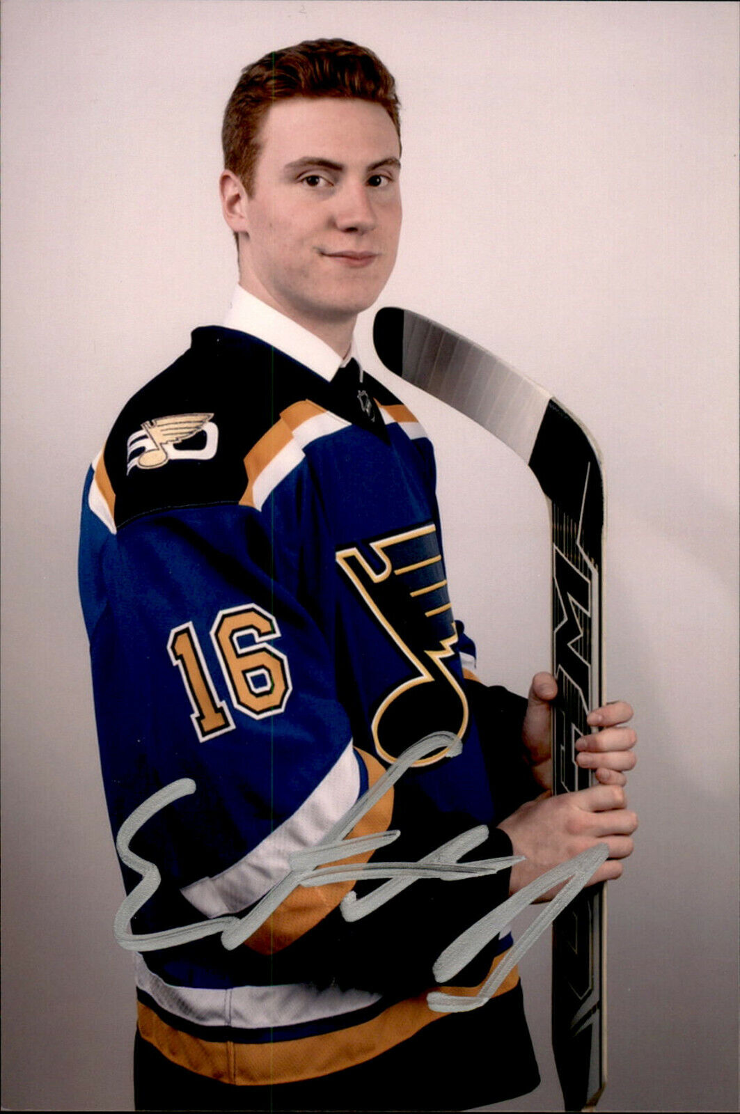 Evan Fitzpatrick SIGNED 4x6 Photo Poster painting ST LOUIS BLUES #2