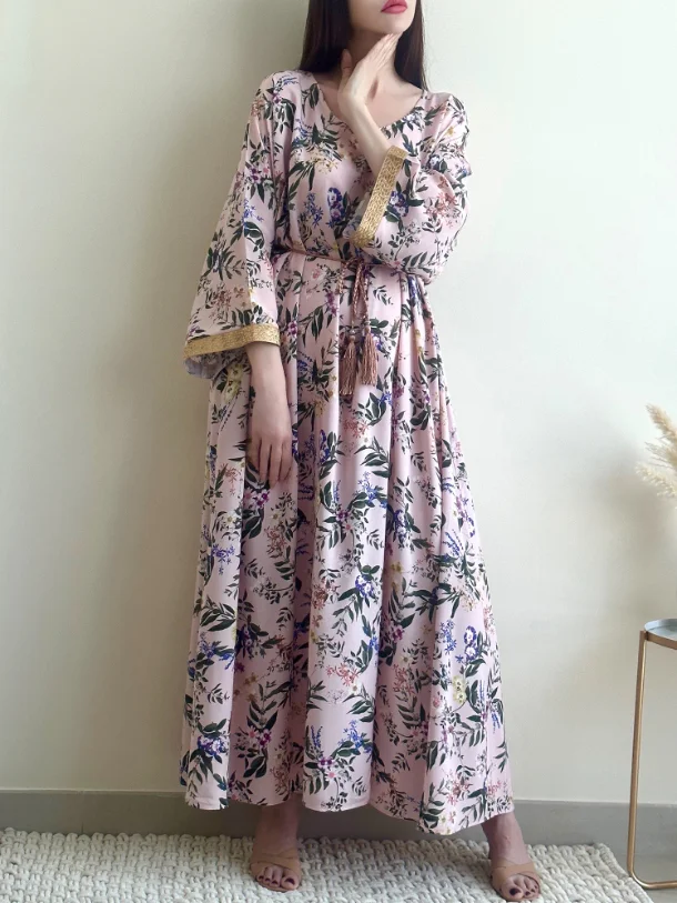 Stylish Floral Dress Robe-inspireuse