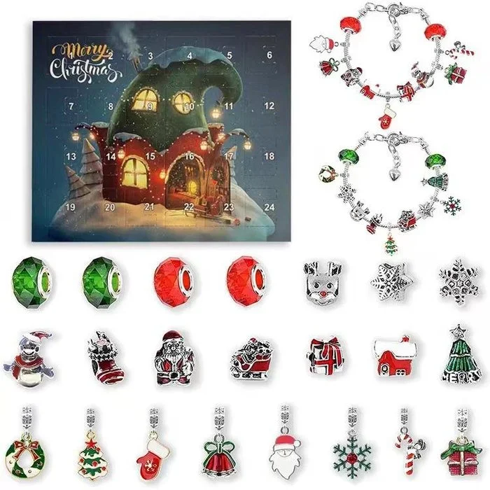  Christmas Advent Calendar Bracelets Set