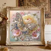 Golden Bloom Butterfly-Special Shaped Diamond Painting