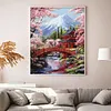 Snow Mountain Full 14CT 2 Strands DIY Counted Cross Stitch Kits for Beginners Adults Home Wall Decor Cross Stitch Art and Crafts Kits 45x55cm