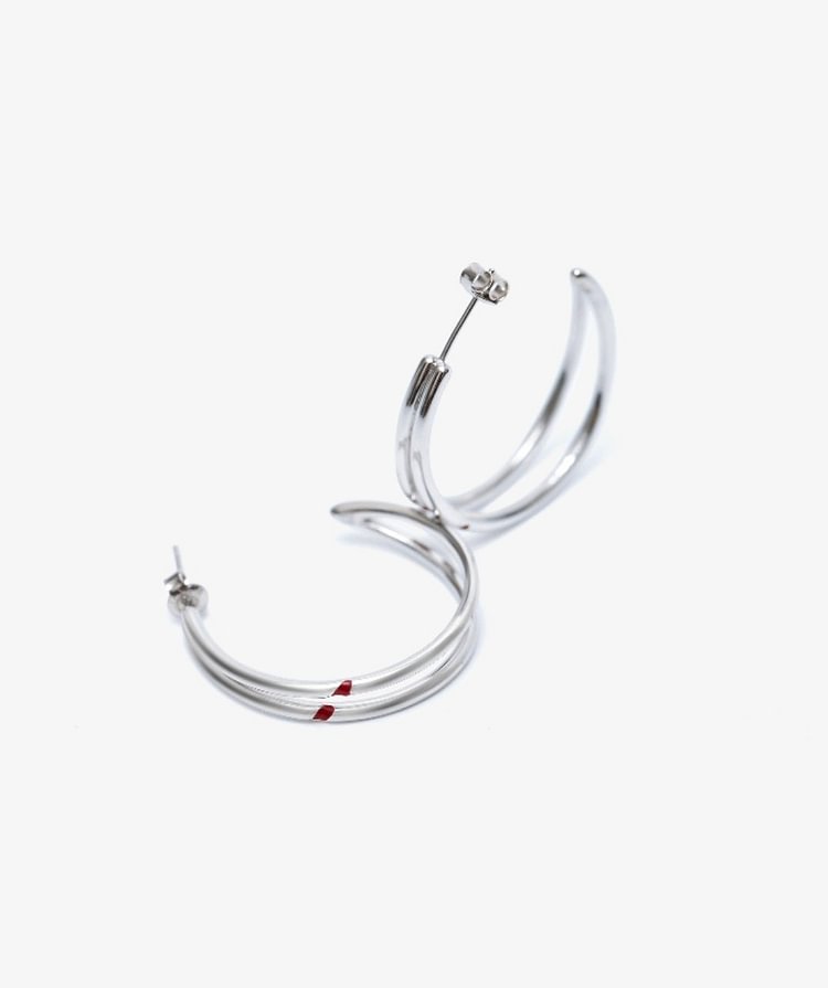 Jimin Red Carving Earring - On Sale