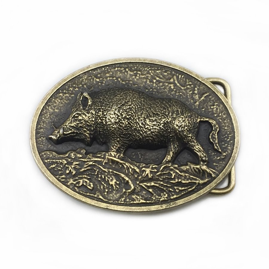 Boar belt buckle