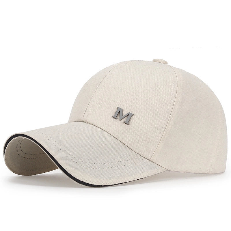 Women’s Casual Minimalist Letter Solid Color Curved Eaves Baseball Cap