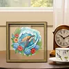 Turtle DIY Special Shaped Drill Wooden Diamond Painting Tabletop Ornaments Kit with Photo Frame Desktop Diamond Art Kits Double-Sided Pattern for Adults/Beginners Home Decor