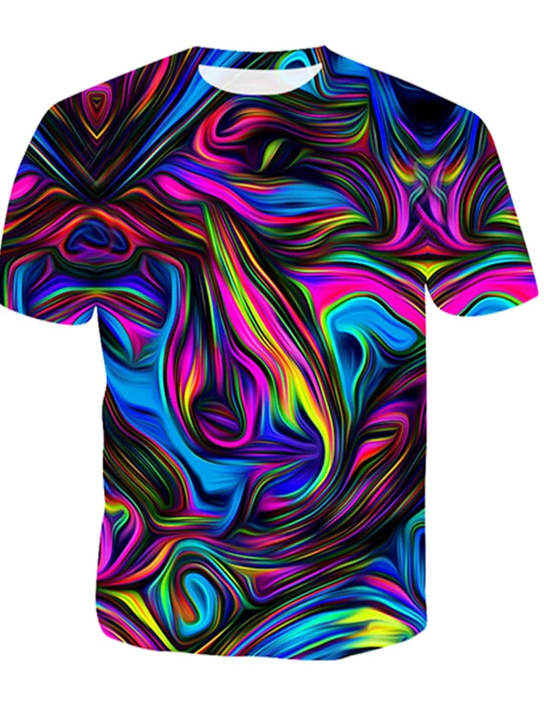 Men's T-Shirt Graphic Abstract Print Short Sleeve Daily Tops