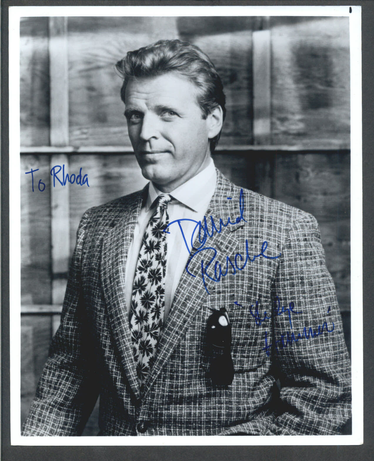 David Rasche - Signed Autograph Movie Still - Sledge Hammer