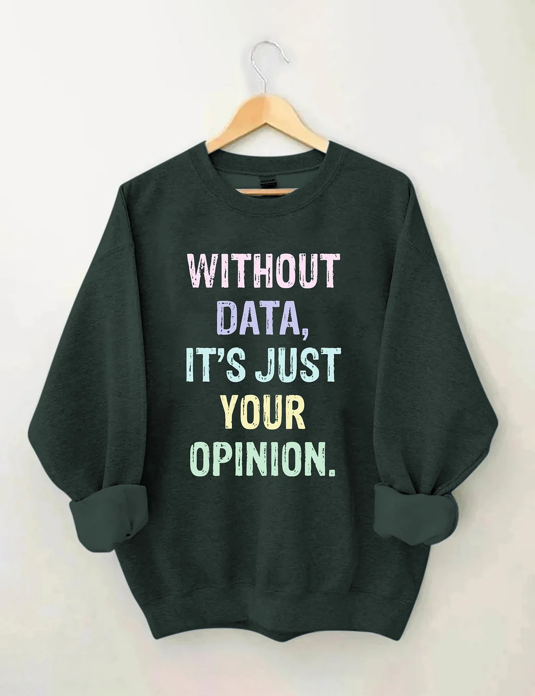 Without Data It's Just Your Opinion Data Analyst Gift Sweatshirt