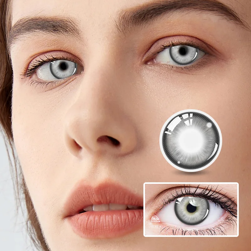 NEBULALENS Crystal Lime Half Yearly Prescription Colored Contacts NEBULALENS