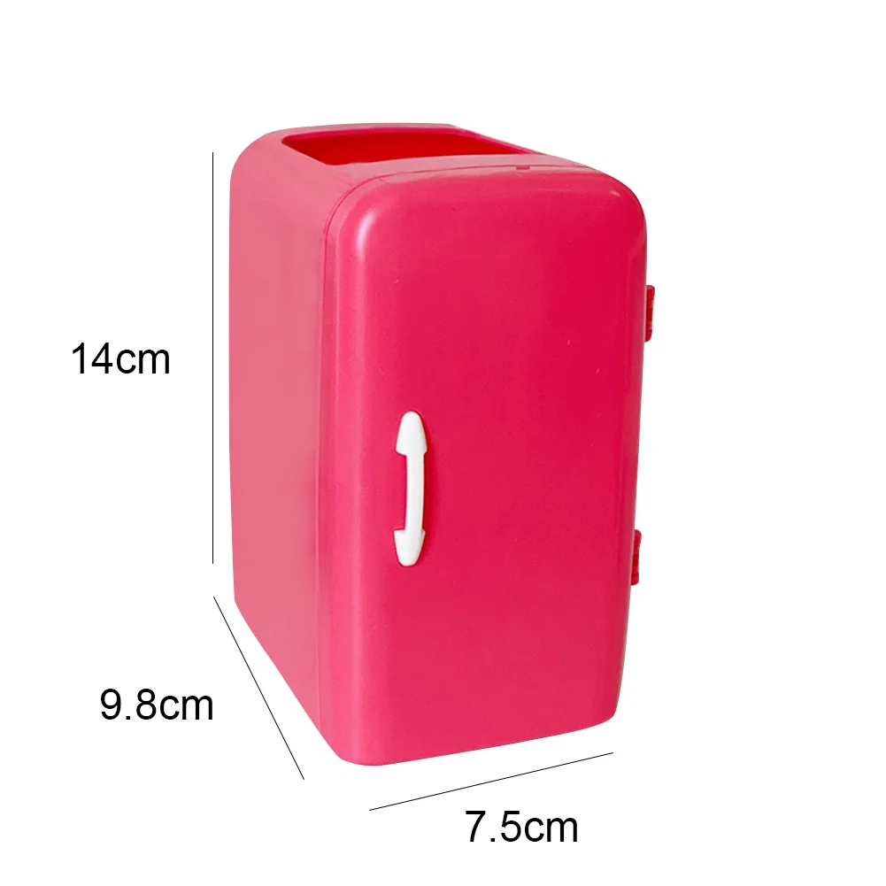 Refrigerator Shape Pen Holder Pencil Pot Storage Holder Desk Tidy (Rose)
