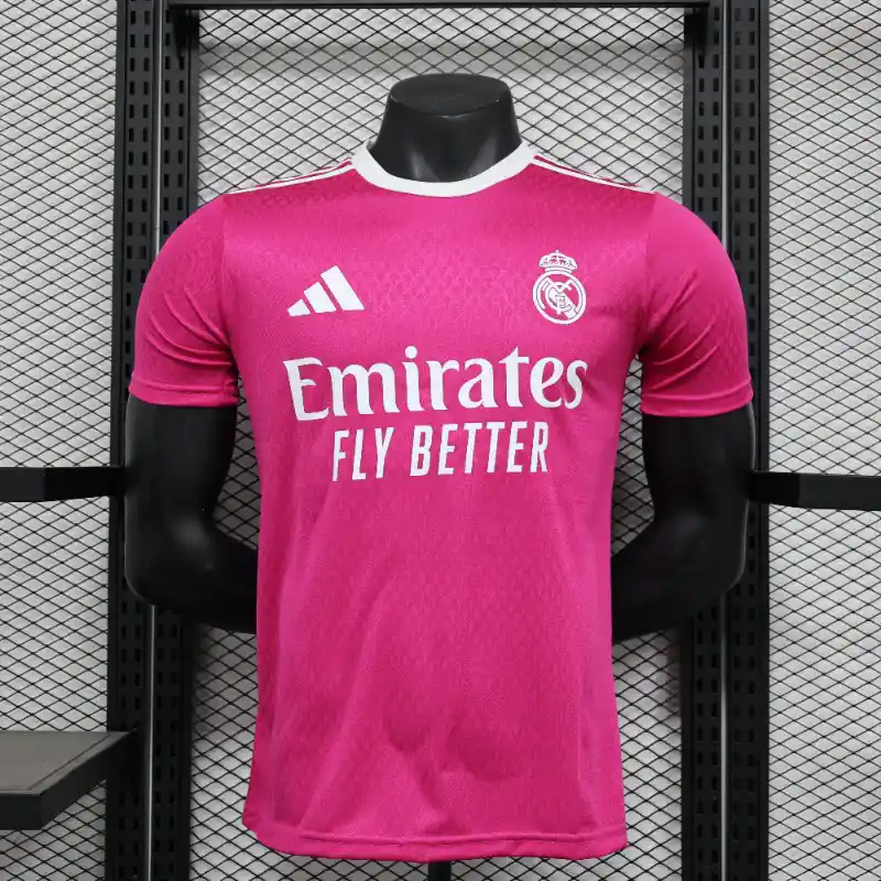 24/25 Player Version Real Madrid Special Rose Red Soccer Jersey