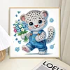 Diamond Painting-DIY Crystal Rhinestonet Flower Cat