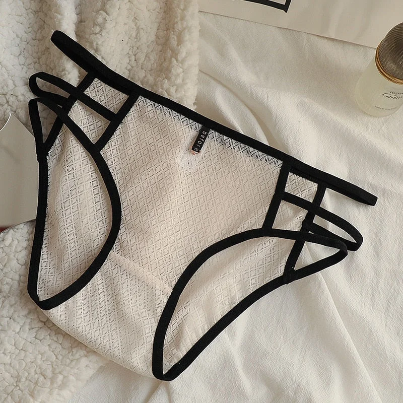 Sexy Panties Women's Underwear fFshion Bandage Hollowed Out Briefs Mid Waist Seamless Comfort Underpants Female Lingerie