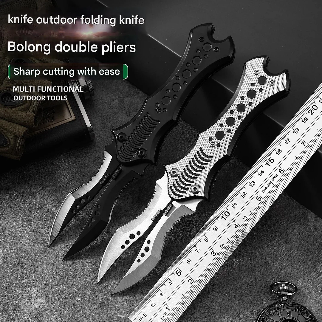 Outdoor Survival Knife Camping Portable High Hardness Portable Knife Self-Defense Wilderness Survival Tactics Field Multi-Purpose Knife