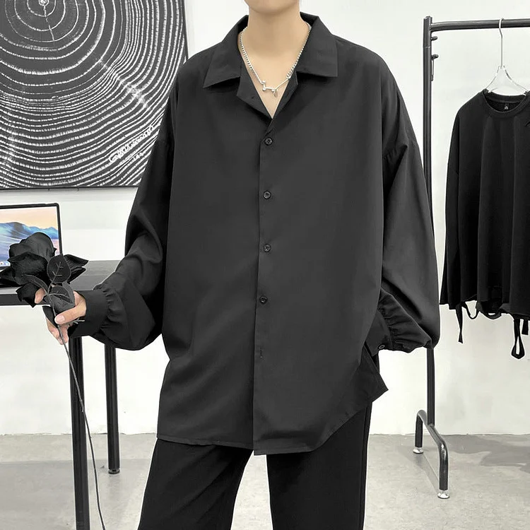 Men's Shirts Solid Color Shirt Cardigan