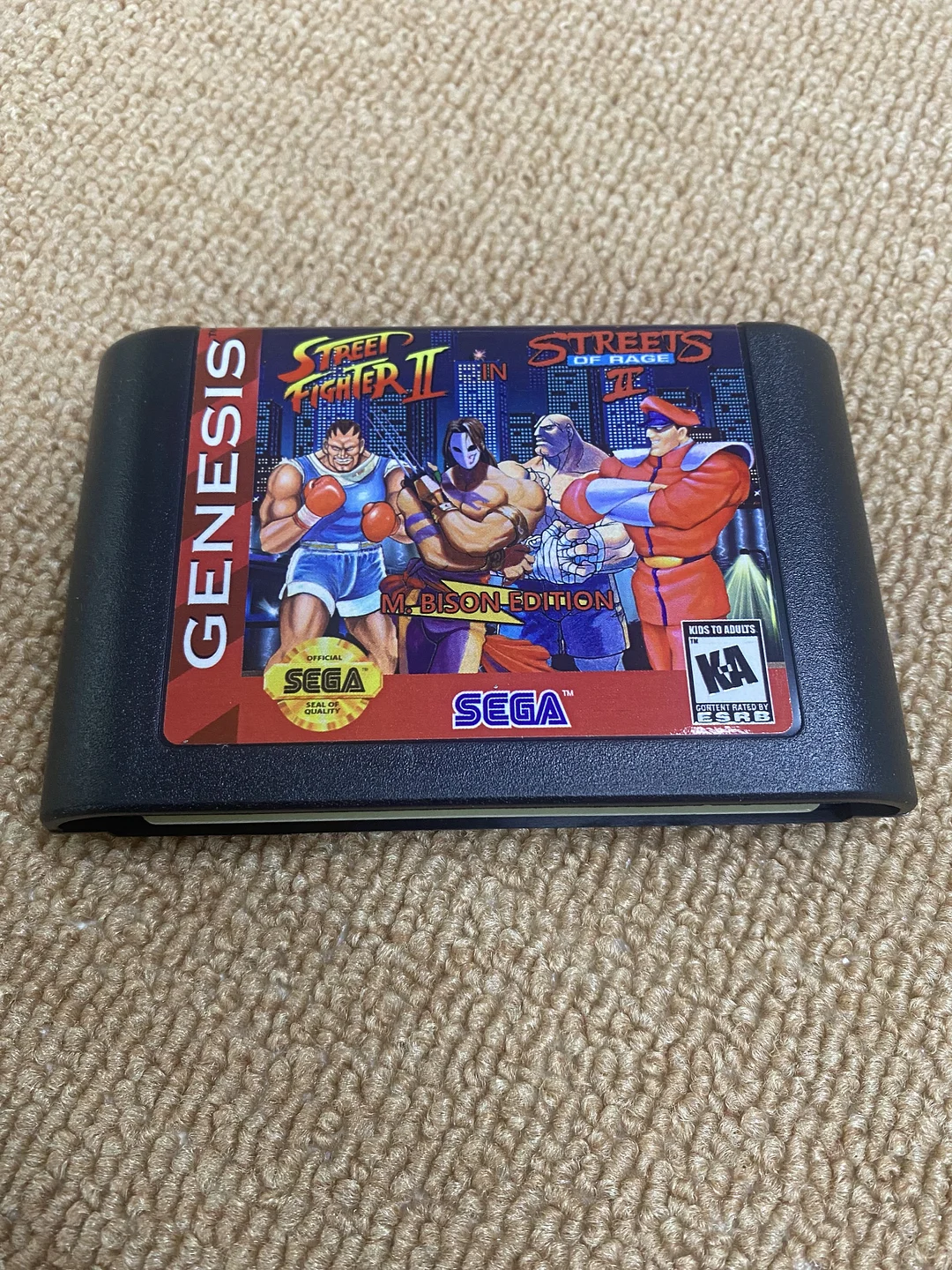 Streets of Rage 2 M.Bison Edition For SEGA Genesis & Mega Drive - 16 Bit Game Cartridge