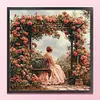 (Multi-Style)Victorian Girl-14CT Stamped Cross Stitch 50*50cm/19.69*19.69in