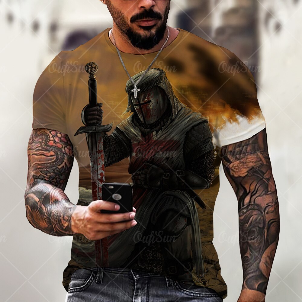 

Knights - 3D Printed Men T Shirt, Xxxl, 501 Original