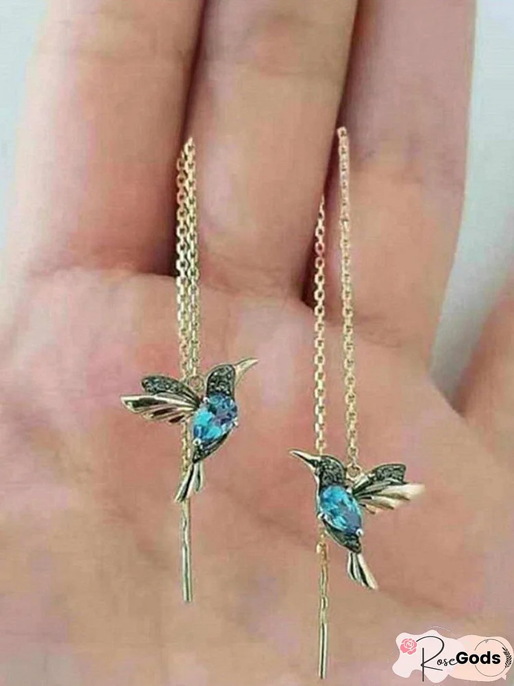 Bejeweled Bird Earrings