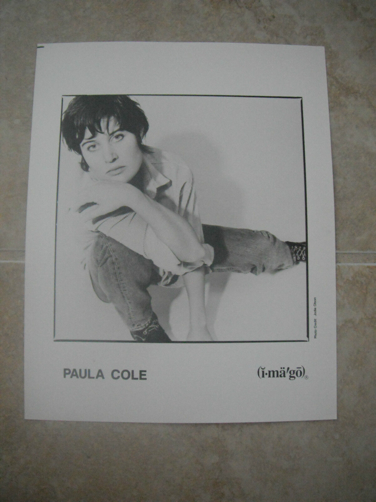 Paula Cole B&W 8x10 Promo Photo Poster painting Picture #2