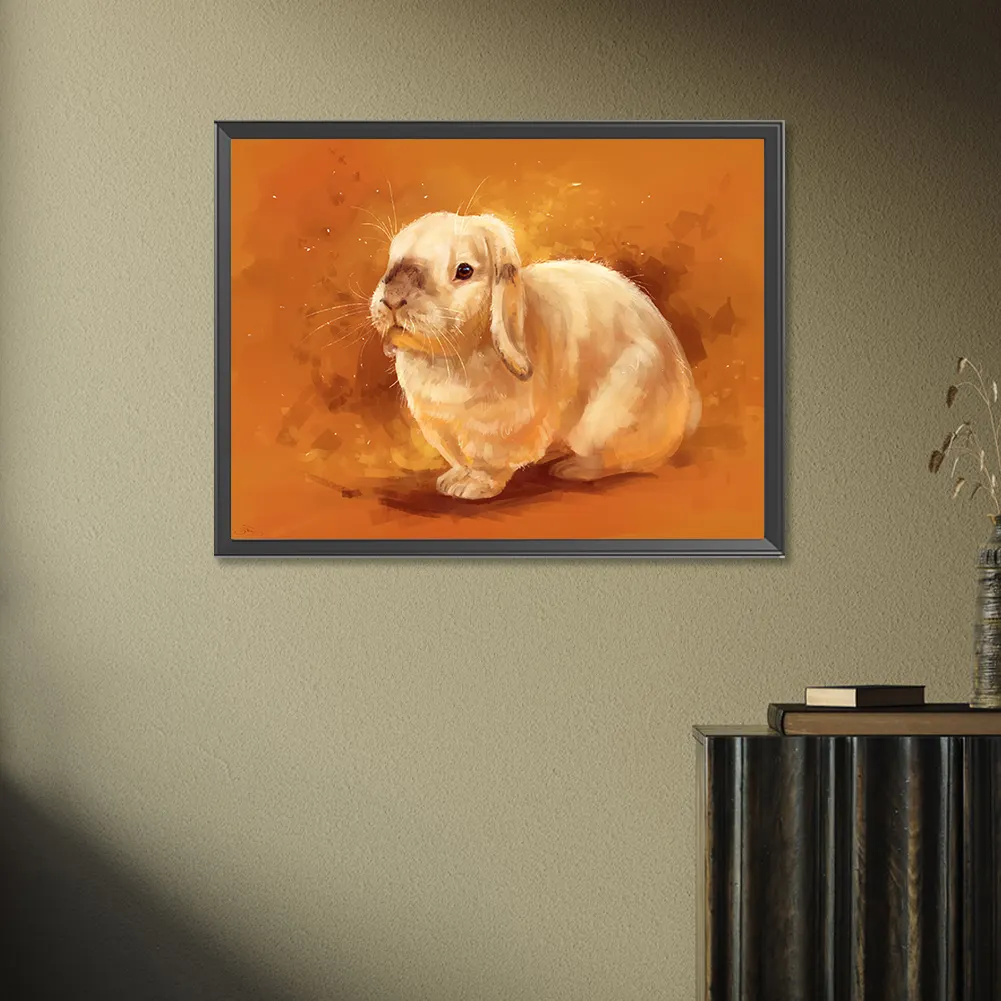 Full Round Diamond Painting 40*30cm - Rabbit