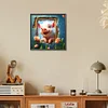 Diamond Painting-DIY Full Round Drill Frame Flower Pig