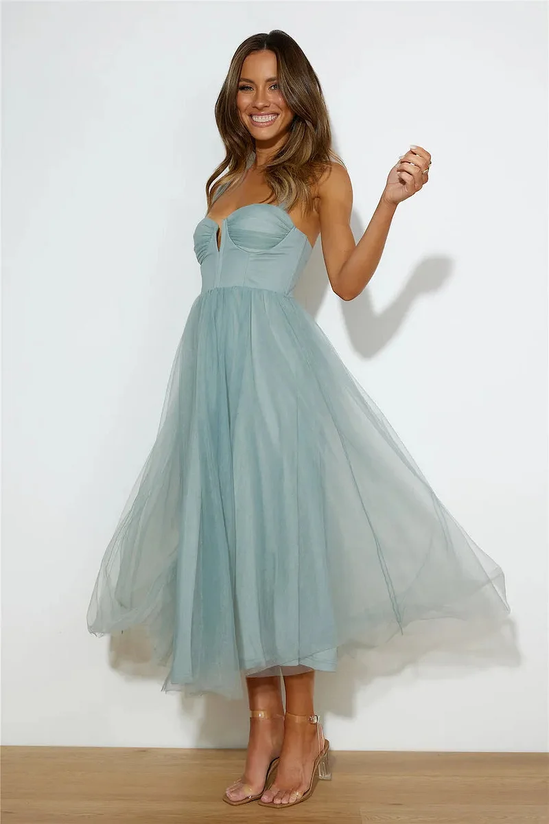 La Bamba Tie-dye Print Back Lace-up Stretch Maxi Dress