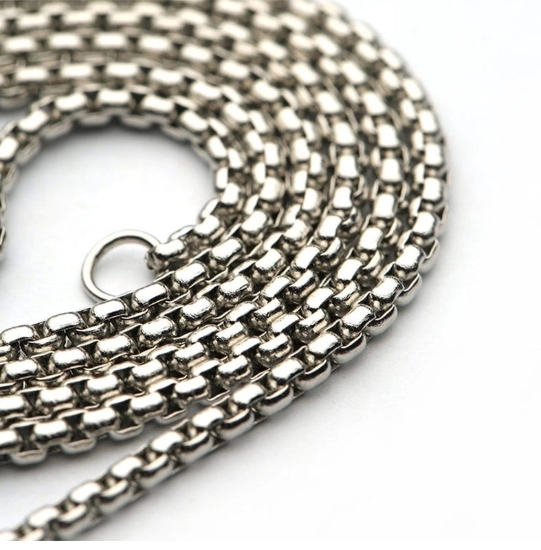 Gothic Punk Solid Color 304 Stainless Steel Chain Men’s Necklace
