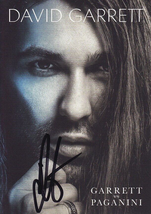 DAVID GARRETT Signed Autographed Photo Poster painting Promo Postcard