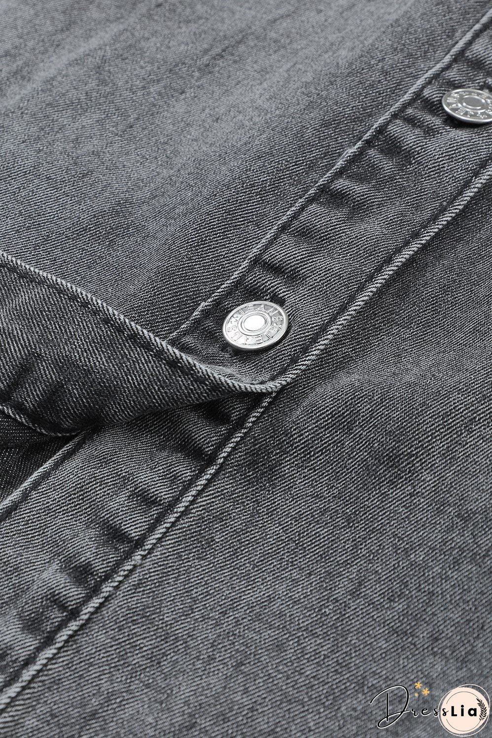 Denim Dress with Ruffles