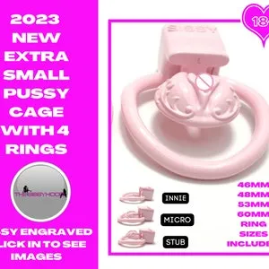Super Small Sissy BDSM Pussy Vaginal Chastity Cage 4Rings Male ...