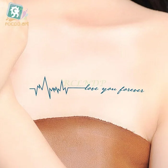 Waterproof Temporary Tattoo Sticker sexy waist English letters bleeding love tatto flash tatoo fake Art tattoos for girl women 4