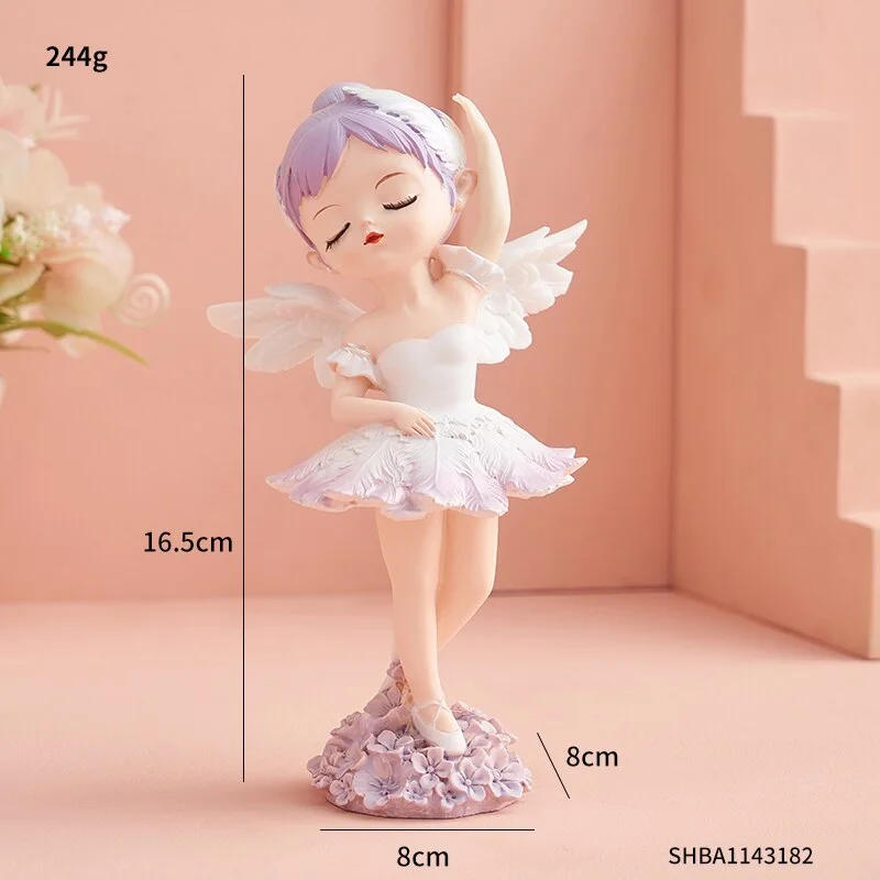 Nordic Home Decor Ballet Annie Baby Angel Girl Fairy Garden Car Decoration Accessories Christmas Decorations Gift To Girlfriend