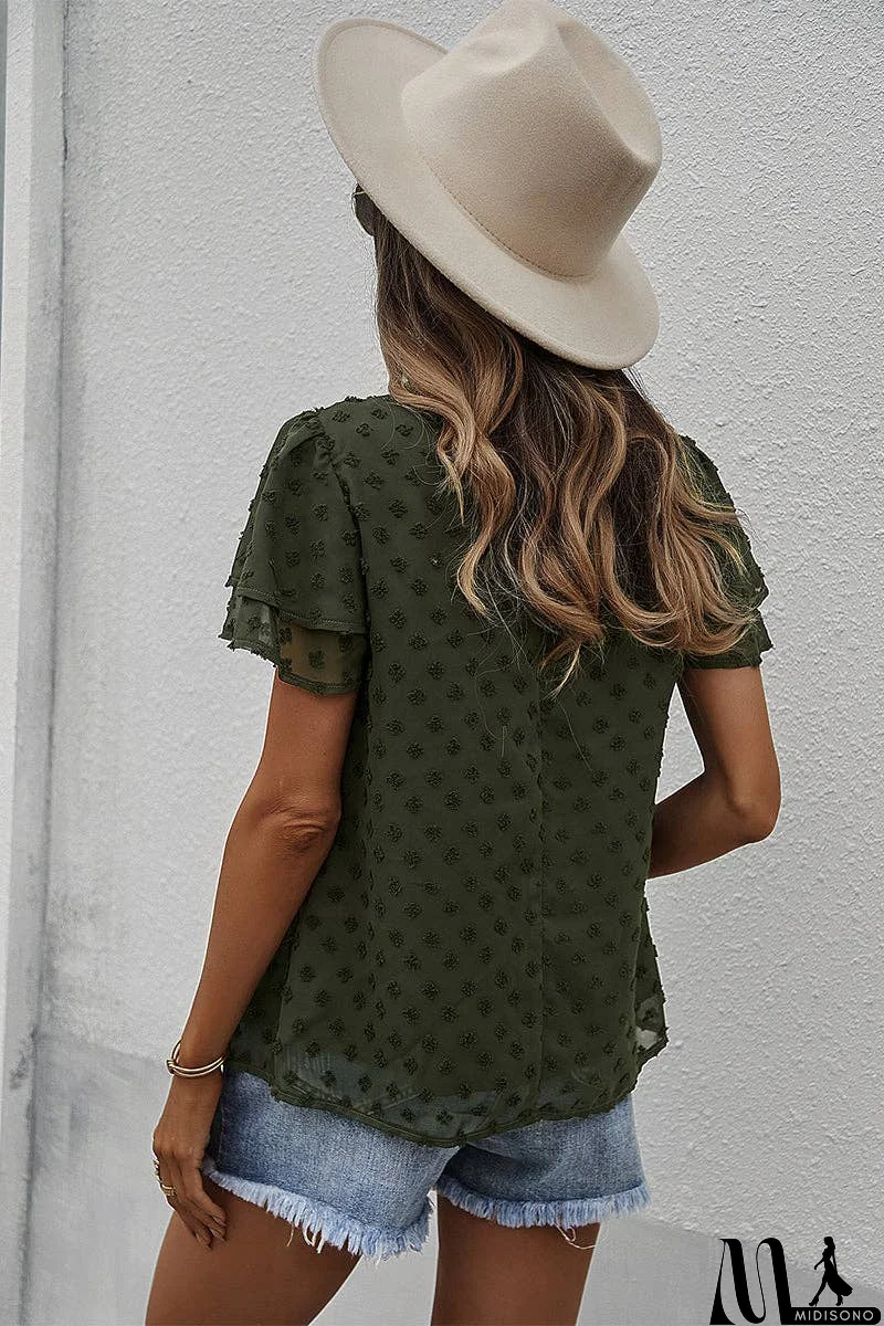 MidiSono - Breathable Comfort Mock Neck Top