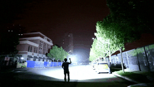 Flashlight brightness demonstration